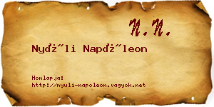 Nyúli Napóleon névjegykártya